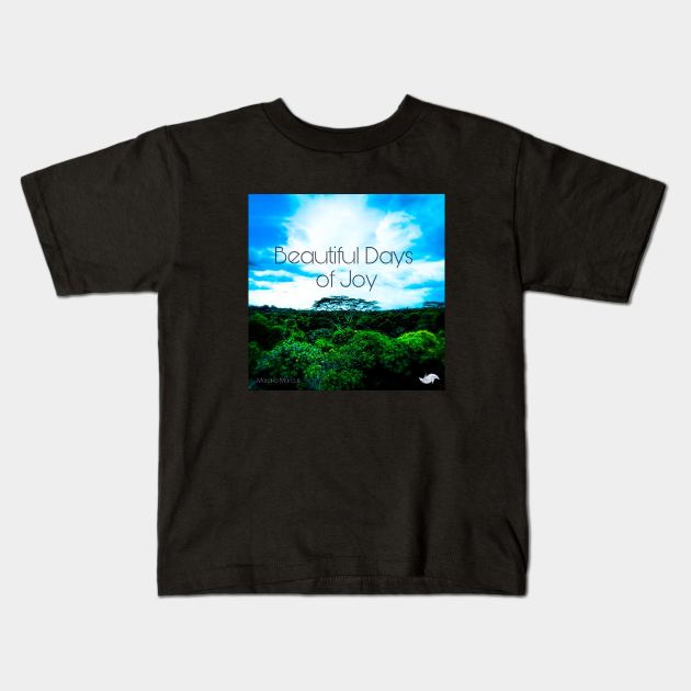 Beautiful Days of Joy Solo Tree standing among Trees Album Cover Art Minimalist Square Designs Marako + Marcus The Anjo Project Band T-Shirt Kids T-Shirt by Anjo